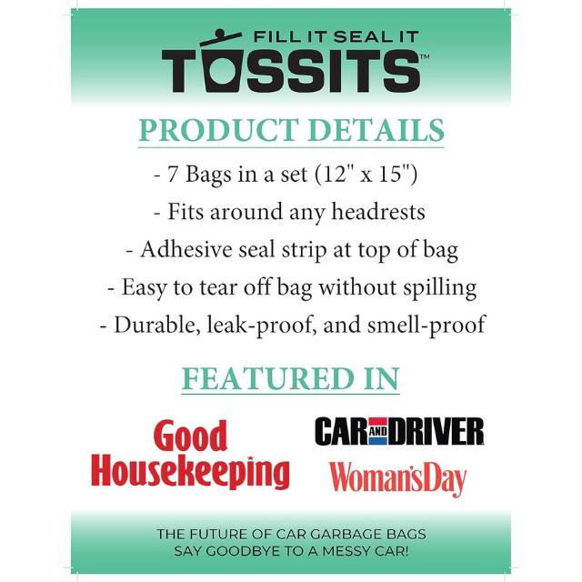Tossits Car Garbage Bags
